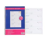 Money Receipt Book, Self-Copying Spiral Binding with Duplicate, Receipt Book for Small Businesses and Self-Employed, for Cash Transactions, Office, Supplier, Family, Friends and
