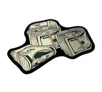 Money Rug 16x24 inch, Decorative 100 Dollar Bill Rug with Non-Slip Bottom Unique & Creative Irregular Shaped Floor Mats for Living Room Play Room Bedroom
