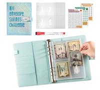 Money Save Binder, Save Book Budget Binder Planner Book - Challenge Book Long Lasting Binder for All Ages,Portable, Tear Proof Budget Planners with Cash and Cost Envelopes