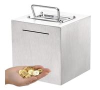 Money Saver,6inch Stainless Steel Unbreakable Reusable Bank - Cash Savings Box,for Special Occasions Thanksgiving Kids Company Offices Study Bedroom Living Room Home Money Bank