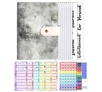 Money Saver Binder | A6 Budget Book with Cash Envelopes - Notebook Finance Planner with Zipper Pouch for Coin Bills Receipt Organizing Budgeting Planning