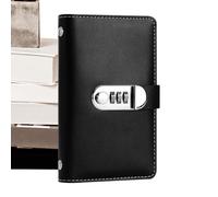 Money Saving Binder,A6 Leather Cover Combination Lock | 100 Envelope Savings Challenge Book | for Budget Financial Expense Kids Adults Home Apartment Dorm Office School Travel