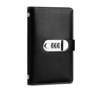 Money Saving Binder,A6 Leather Cover Combination Lock - Money Book for Cash Saving - for Budget Bill Financial Expense Payment Adults Students Home Office School