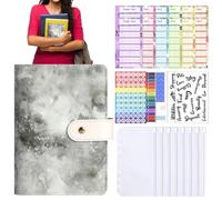Money Saving Binder - A6 Money Book for Cash Saving - Notebook Envelope Challenge Bill Organizer with Budget Cards for Adults Kids Planning School Home Travel Budgeting