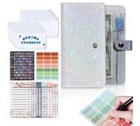 Money Saving Binder - A6 Starry Sky PVC Budgeting Organizer | Loose Leaf Cash Envelope Accounting Journal 320g, Creative Financial Planning Notebook with Stickers for Home Office