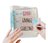 Money Saving Binder, Budget Challenge Tracker Book, Cash Envelope Organizer System, Financial Goal Planner Journal, Portable Savings Storage Wallet, $2100 Goal Set, for Women Children