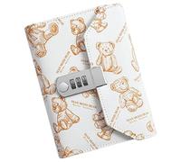 Money Saving Binder Planner - Bear Design Cash Organizer, Tri Fold Budget Folder | Locked Savings Challenge System Plannerr for Student Family Household Use