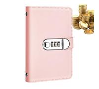 Money Saving Binder with Cash Envelopes, Clear Pockets A6 Combination Lock, Savings Binder Money Challenge Book for Bill Expense Payment Budget Home Office School Travel