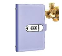 Money Saving Book - 100 Envelope Combination Lock Secure Cash Organizer Durable PU PVC Cover Notebook Personal Finance Binder | For Le Su