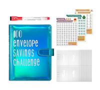 Money Saving Book - 100 Envelopes Saving Challenge | Money Saving Wallet | Money Saving Challenge | Challenge Money Book | Budget Binder with Cash Envelopes
