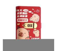 Money Saving Book,Capybara Banknote Storage Notebook with Lock - Money Management Binder - for Freelancers Beginners Families Couples Adults Home Office Apartment Travel Vacation