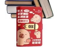 Money Saving Book - Capybara Cash Storage Notebook with Lock,Banknote Storage Binder - for Freelancers Beginners Families Couples Adults Home Office Apartment Travel Vacation