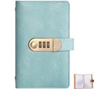 Money Saving Book with Password Lock, 100 Envelope Savings Challenge Book with Lock, Secure Cash-Stuffing Budget Planner with Envelopes for Home & Travel (Lake Blue)