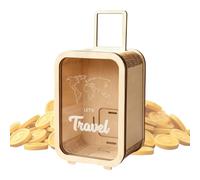 Money Saving Box 7.8x5.9Inch Reusable Transparent Window with Handle
