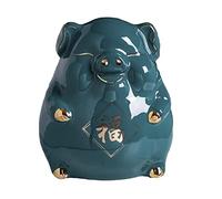 Money Saving Box Piggy Bank For Adults Ceramics Pig Saving Money Bank Cute Coin Bank，Ceramic Coin Bank Piggy Bank Decoration(Grün)