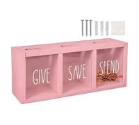Money Saving Box Wall Mounted Transparent Magnetic Container with Window