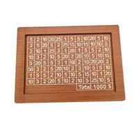 Money Saving Box with Numbers Grid Sturdy Boxwood Cash Savings Box with Slot for Coin and Banknote 1000$ Target Savings Challenge for Adults Kids Boys Girls Wooden Money Saving Cash