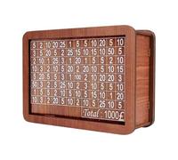Money Saving Box | Wooden Money Box With Counter | 10000 Savings Challenge Boxes For Adults | Reusable Cash Piggy Bank Boxes | Coin Saver Bank For Adults & Children