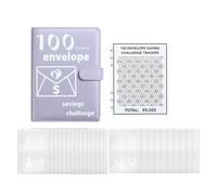 Money Saving Challenge 100 Envelopes Challenge Binder 100 Envelopes Budget Binder with Money Envelopes, Money Saving Challenge Book for Budget Planner and Economy