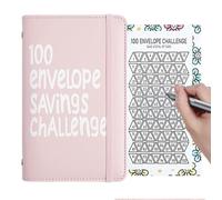 Money Saving Challenge 100 Envelopes - Savings Bank Book with Cash , Budget Planner Binder for Funds and Daily Cost Control, Instrument for Budgeting Family Fin