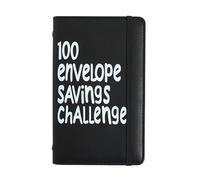 Money Saving Challenge Binder, 100 Envelopes Cash Organizer, Budget Tracker, 7.01x4.33x0.79 Inches with Pockets, Reusable Savings Folder for Personal Finance, Urgent Fund, Family Goal Planning