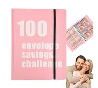 Money Saving Challenge Binder -100 Envelopes, Money Saving Challenge | Save Money for Couples with 100 Envelopes Money Planner Saving Family Game for Graduates | Sobr