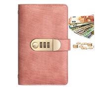 Money Saving Challenge Book - Budget Planner with Combination Lock, Cash Organizer Journal for Savings Tracker and Expense Management, Secure Vintage Design for Women Students Couples Family Finance