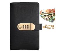Money Saving Challenge Book - Leather Budget Planner, Cash Envelope System, Expense Tracker | Budgeting Workbook Leather Cover for Organizing Savings | Financial Planning with Lock for Women