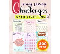 Money Saving Challenge Inserts: For UK Cash Stuffing, 300 Challenges, Budget Sheets & Category Labels to Cut-out, Suitable for Storage in Zipper Envelopes A6