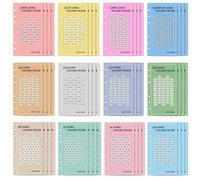 Money Saving Challenge Tracker - A6 Size, 48 Pack Savings Challenge Book Trackers, Financial Planner Budgeting Sheets | 6 Ring Binder Booklet, Refill, Euro US Dollar, 100 Envelopes, Plan Gift