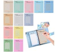 Money Saving Challenge Tracker - Money Book Challenge Tracker Cards A6 Pack of 48 Money Saving Book Tracker for 6 Ring Binder Savings Tracker Cards