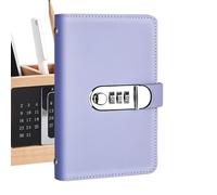 Money Saving Folder - PVC & PU Leather | Combination Lock with Leather Cover A6 Size Money Saving Challenge Book | For Bill, Financial Expenses, Payment, Kids, Adults, Home, Living