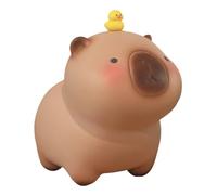 Money Saving Jar - PVC 13.5cm | Capybara Cartoon Coin Bank, Cute Solid Material Easy Use Design, Creates Warm Atmosphere - Orange Duck Fruit Frog Option, 14.2x11.3cm