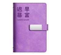 Money Saving Notebook Refillable Leather Budget Planner with 90 Pages 6 Rings Leather Binder Covers for Daily Budgeting Refillable Budget Planner