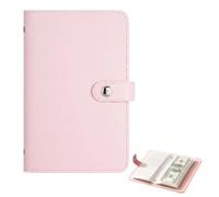 Money Saving Wallet and Cash Saving Binder, Pink Money Wallets for Saving, Savings Challenge Book for 100 Envelope Challenge, Budget Planning for Couples, Travel and Daily Saving