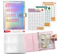 Money Saving Wallet for 100 Envelopes Saving Challenge UK,Savings Binder and Envelope Saving Challenge Start Your 5000 Savings Challenge Today