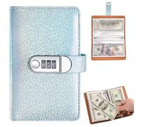 Money Saving Wallet for Cash, 100 Envelope Savings Challenge Book with Lock, Money Envelopes Budget Cash Saving Binder, Budget Planner Money Wallets for Office Home