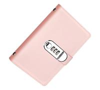 Money Saving Wallet - , Lockable Wallets, Portable Leather Budget Planner, Cash Filling Organizer with Card Slot, pink, riferimento alla descrizione, American