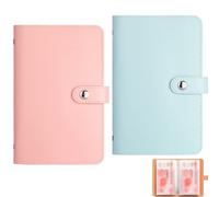 Money Saving Wallet, Money Wallets for Saving Cash, Financial Tracking Solution for Personal Budgeting, 2-Piece Set in Blue and Pink, A6 Compact Design