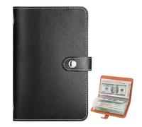 Money Saving Wallet,Savings Challenge Book for Couples,Money Saving Wallets for Cash UK,Saving Notebook & Binder with 100 Envelopes Saving Challenge UK (Black)