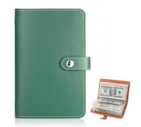 Money Saving Wallet,Savings Challenge Book for Couples,Money Saving Wallets for Cash UK,Saving Notebook & Binder with 100 Envelopes Saving Challenge UK (Green)