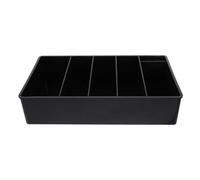 Money Storage Organizer Portable Cash Drawer Box with Five Bill Compartments and Four Compartments, Black Multi-functional for Restaurants and Shopping Malls