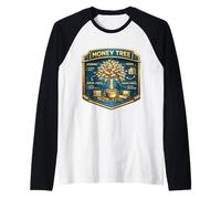 Money Tree Financial Freedom Side Hustle Passive Finance Raglan Baseball Tee