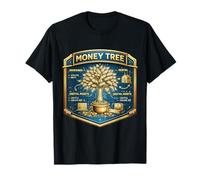 Money Tree Financial Freedom Side Hustle Passive Finance T-Shirt