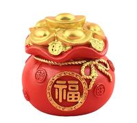 Money Tree Statue Fengshui Decoration with Blessing Bag Figurine for Wealth Luck Offices Desk Decor Resin Money Tree Statue