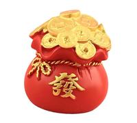 Money Tree Statue Fengshui Decoration with Blessing Bag Figurine for Wealth Luck Offices Desk Decor Resin Money Tree Statue