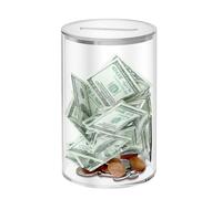 Money Vault - Cash Crate Box, Transparent Cash Stashing Crate | Clear Acrylic Cash Crate With Detachable Lid, Contemporary Acrylic Money Vault With Slot for Gentlemen Ladies Bill Cash Coin Stash