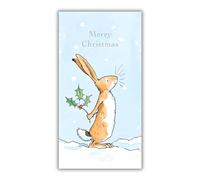 Money Wallet Christmas Card - Bunny Rabbit and Holly - Guess How Much I Love You Illustrated Design - Made in the UK - Eco-Friendly