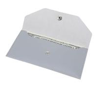 Money Wallets for Cash Gifts, Money Envelopes Wallet Genuine Leather Purse Organizer Reusable Budget Envelope Wallet Retro Clutch Wallets for Men Women Cash Check Billing, Minimalist Design (Gray)