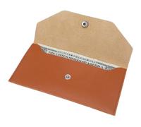 Money Wallets for Cash Gifts, Money Envelopes Wallet Genuine Leather Purse Organizer Reusable Budget Envelope Wallet Retro Clutch Wallets for Men Women Cash Check Billing, Minimalist Design (Brown)